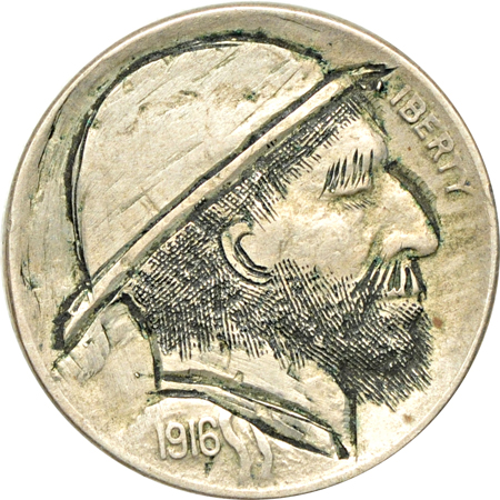 1916-D Original Hobo Nickel, Artist Unknown.  XF details.