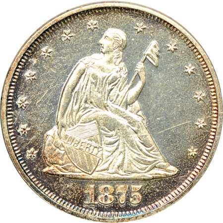 1875 PF-63 Cameo.