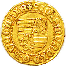 Sigismundus Av Ducat, 14th Century Hungary.  VF.