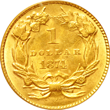 1874 PCGS MS-64.