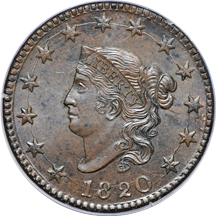 1820 PCGS MS-64 BN (OHG).