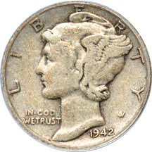 1942/41-D ANACS VF-20.