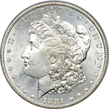 Two 1881-S PCGS MS-67.