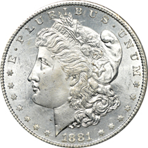 Two 1881-S PCGS MS-67.