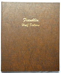 Complete set of AU-BU Franklin half-dollars in a Dansco 7165 album.