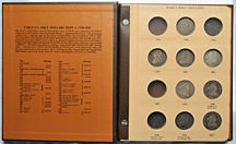 Nineteen circulated Bust half-dollars from 1805 thru 1822 in a Dansco-like album.