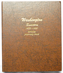 Complete set of AU-BU Washington quarters, including proof-only issues, 1932 thru 1996, in a Dansco 8140 album.