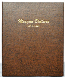 Nearly complete set of Morgan dollars from 1878 thru 1890 (no 1889-CC) in a Dansco 7178 album.