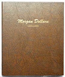 Nearly complete set of Morgan dollars 1891 thru 1921 in a Dansco 7179 album.