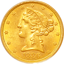 1886-S PCGS MS-62.