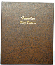 Complete set of AU-BU Franklin half-dollars in a Dansco 7165 album.