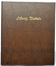 Nearly complete album of Liberty nickels, with numerous duplicates, in a Dansco 7111 album.