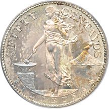 Philippines Under U. S. Sovereignty 1908 Proof 50 Centavos PCGS PF-64.