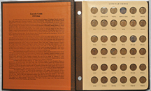 Nearly Complete set of Lincoln cents (all but 1922 plain) including proof-only issues in a Dansco 8100 album.