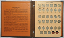 Complete set of Liberty-head nickels in a Dansco 7111 album.