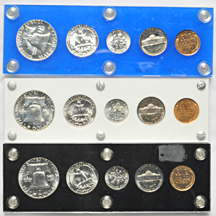 1950, 1951 and 1954 Proof Sets.
