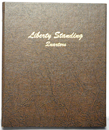 Nearly complete set of Standing Liberty quarters (no 1916 or 1917-S Ty2) in a Dansco 7132 album.