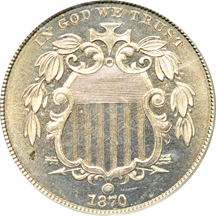 1870 PCGS PF-65.