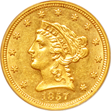 1857 PCGS AU-58.