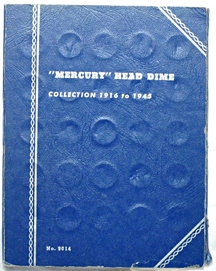 1916-D Fine details/damaged in a complete set of Mercury dimes (no 42/1) in a Whitman 9014 folder.