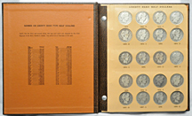 Complete set of Barber half-dollars in a Dansco 7150 album.