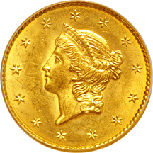 1849 Closed Wreath. PCGS MS-62.