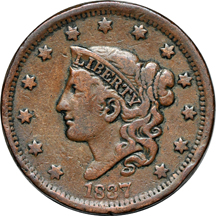 Sixteen large cents.