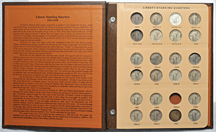 Eighty-three-percent complete set of Standing Liberty quarters in a Dansco 7132 album.