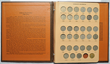 Complete set of Liberty nickels, including a racketeer nickel, in a Dansco 7111 album.