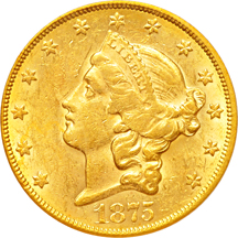 1875-CC PCGS AU-58.