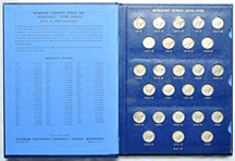 1916-D About Good in a complete set of Mercury dimes in a Whitman 9413 album.