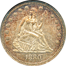 1880 ANACS AU-53.