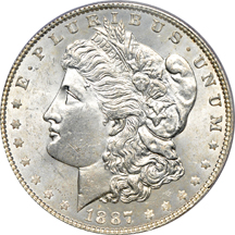 1887/6 PCGS MS-65.