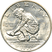 Five MS-64 silver commemoratives.