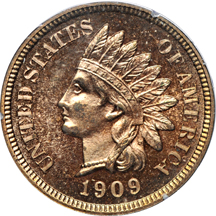 1909 PCGS PF-65/obverse tarnish spots (rattler).