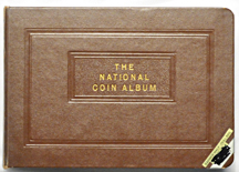 Complete set of Barber half-dollars in a National Coin album.