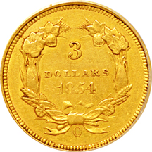 1854-O PCGS AU-50.