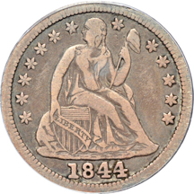 1844 PCGS F-15.