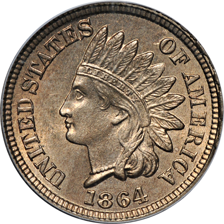 1864 CN. PCGS MS-64.