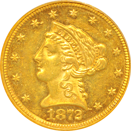 1872 PCGS AU-58.