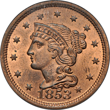 1853 PCGS MS-64RD.