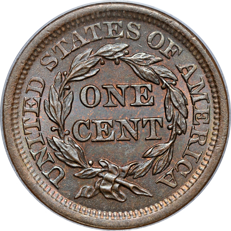 1853 PCGS MS-65BN.