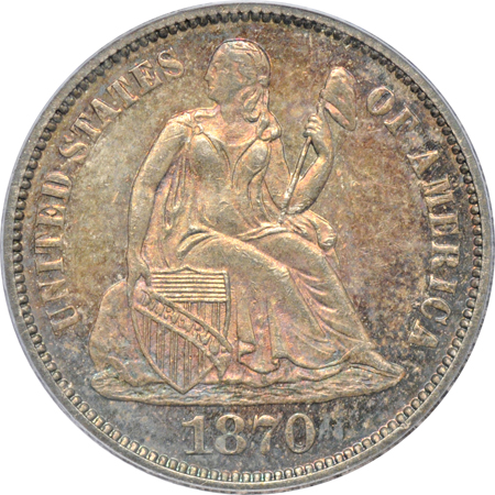 1870 PCGS PF-63.