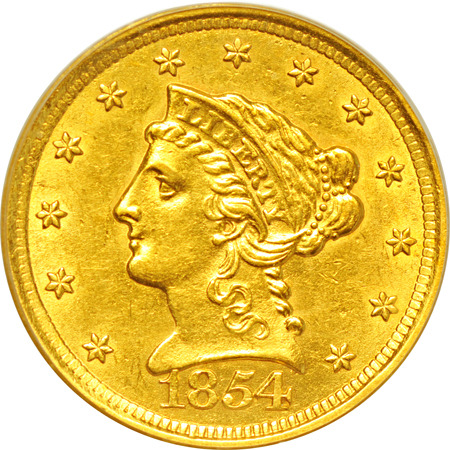 1854 PCGS AU-55.