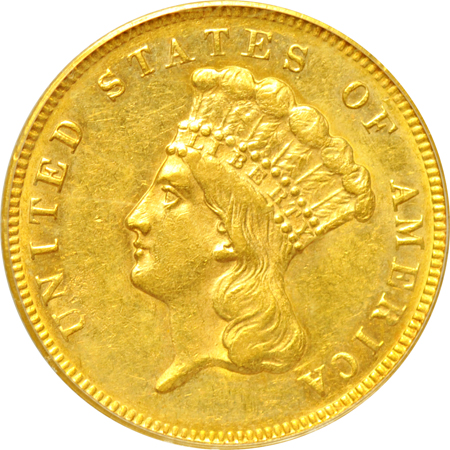 1874 PCGS AU-58.