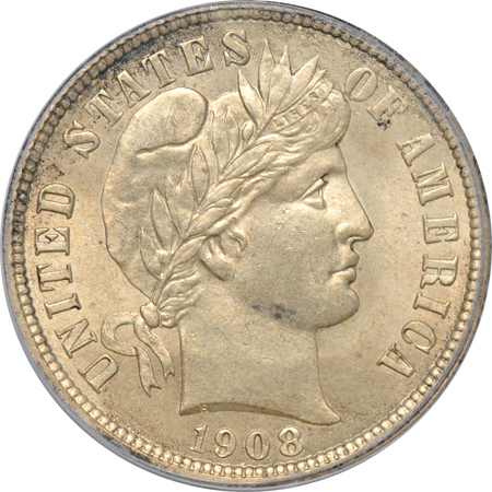 1908 and 1910 PCGS MS-64.