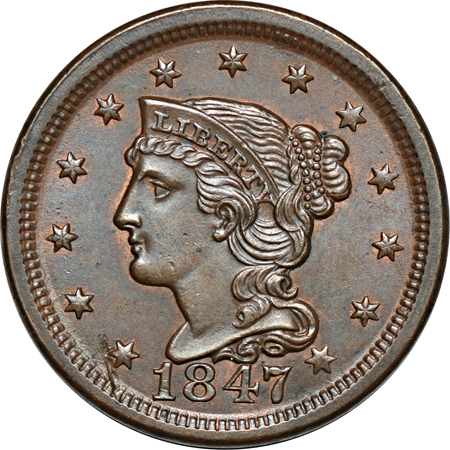 1847 MS-60 and 1849 AU.