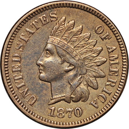 1857 Flying Eagle cent and Fifteen Indian-head cents.