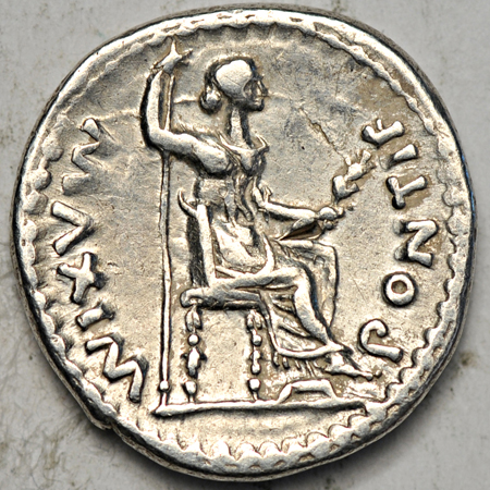 16 - 37 AD Tiberius "Tribute Penny", Lugdunum mint (France). VF.