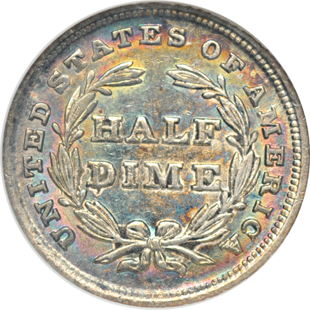 1837 Small Date. ANACS AU-50.